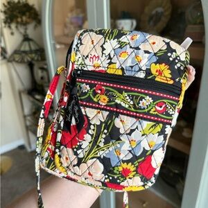 vera bradley Quilted Crossbody mini Bag - “poppy fields”